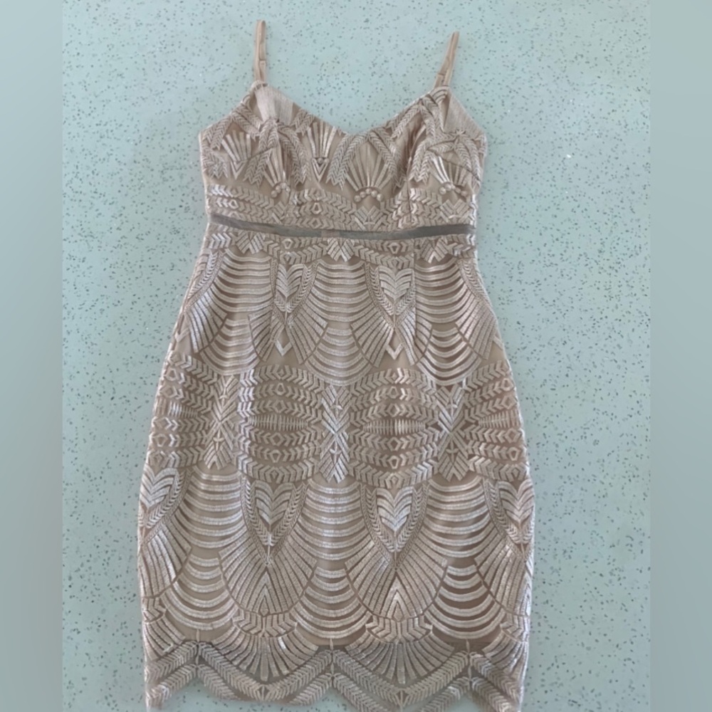 Guess Bodycon Tan Dress